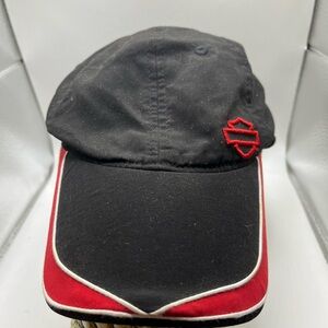 Harley Davison, black red and white small baseball hat